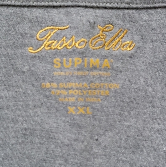 Tasso Elba Men's Blue Supima Long-Sleeve Polo XXL - Picture 6 of 13